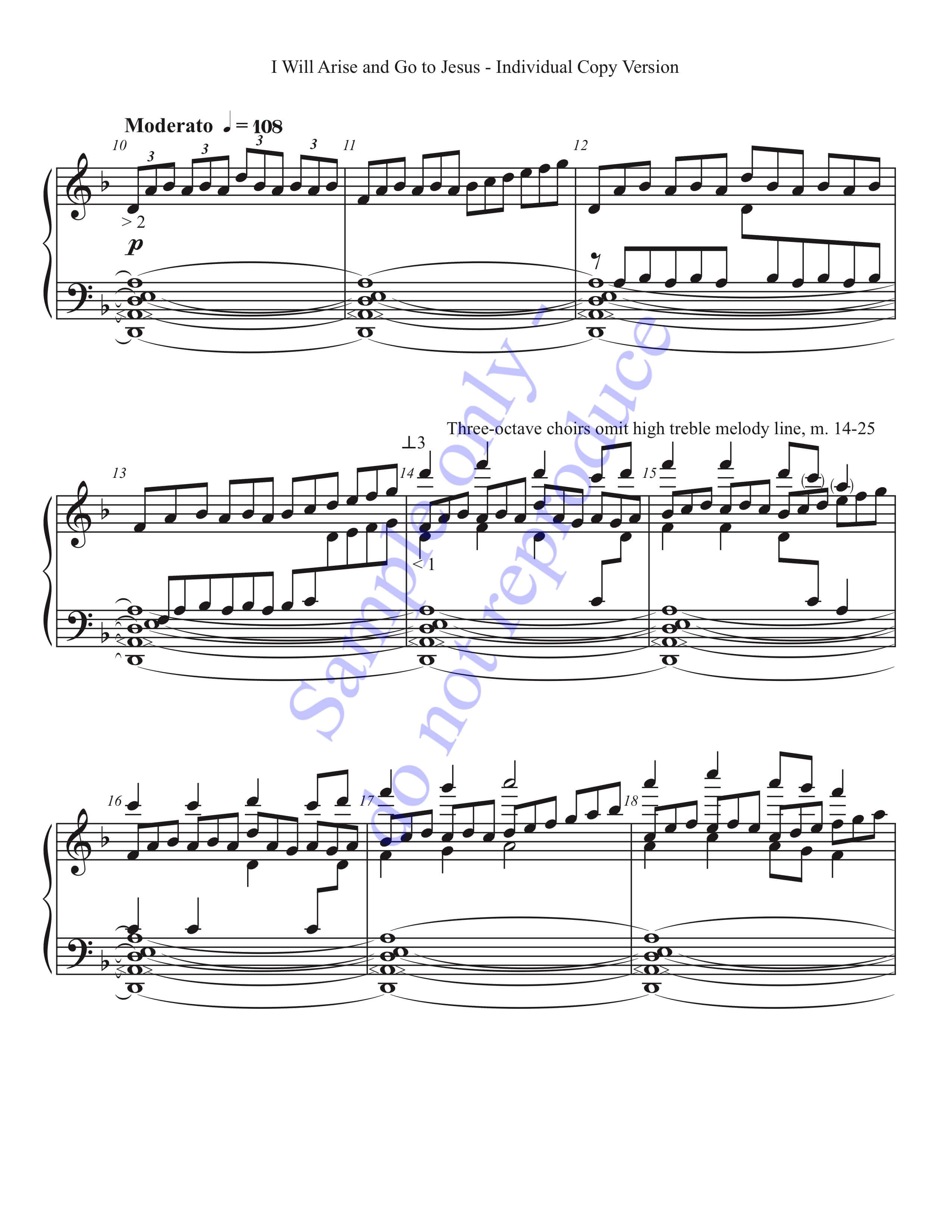 I Will Arise and Go to Jesus (Handbells, 3-8 octaves, Level 5), page 2
