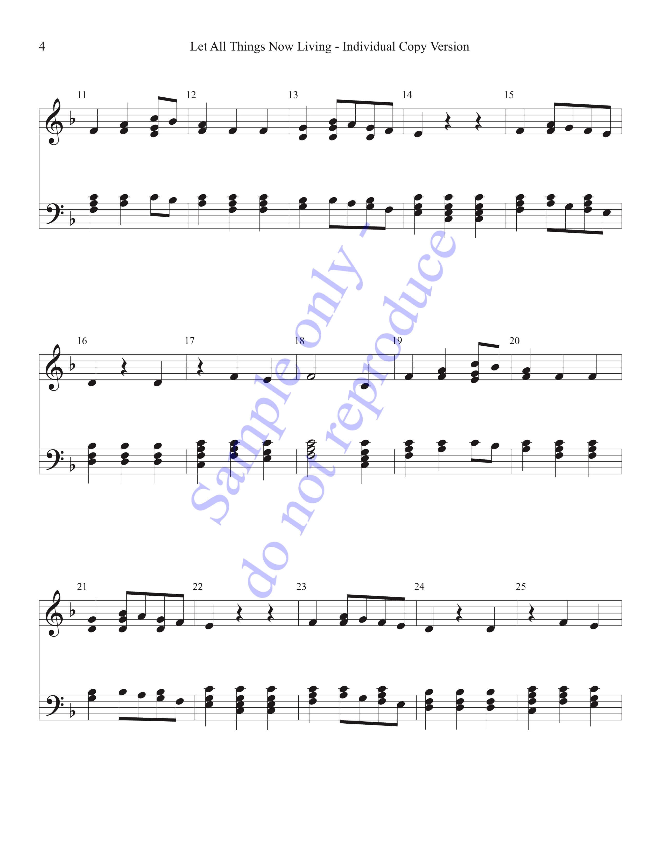 Let All Things Now Living (ASH GROVE) (Handbells, 3-5 octaves, Level 3), page 2