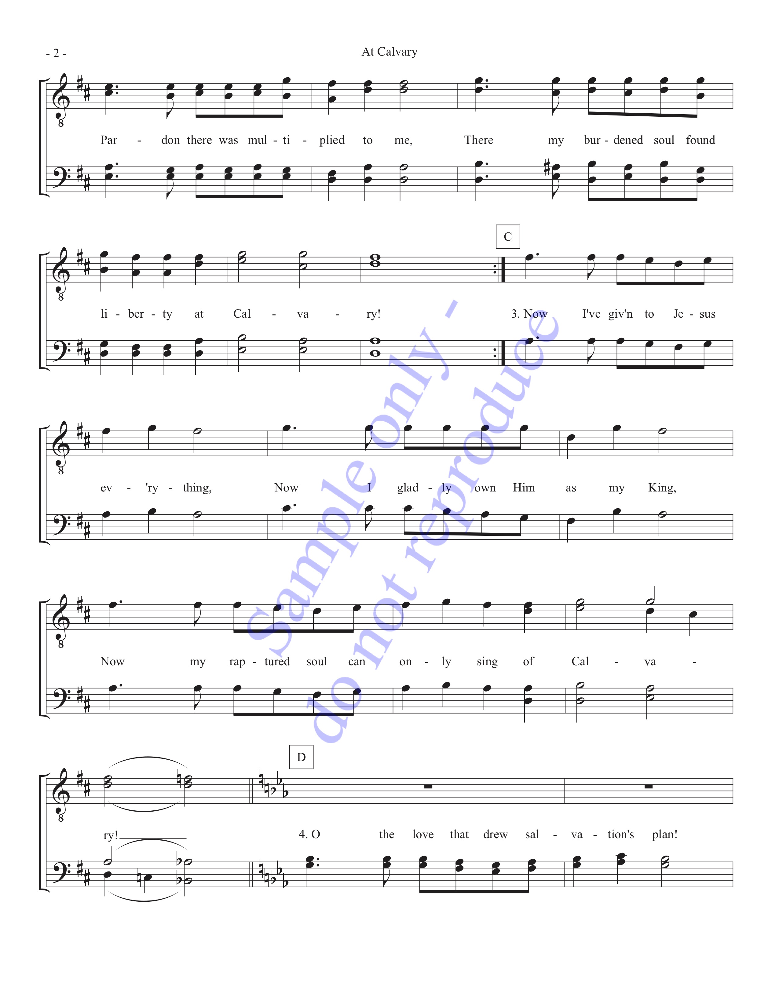At Calvary, TTBB, page 2
