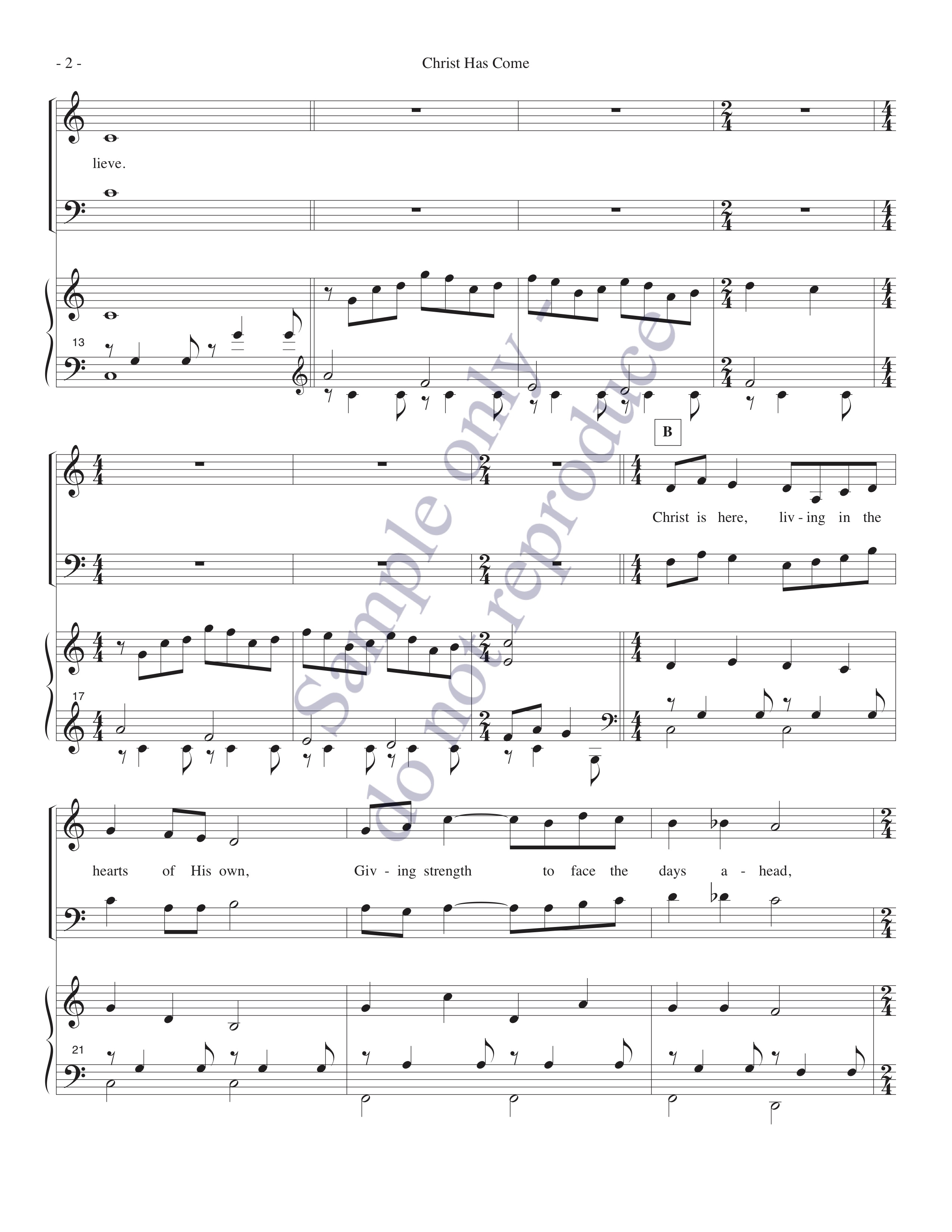 Christ Has Come, page 2