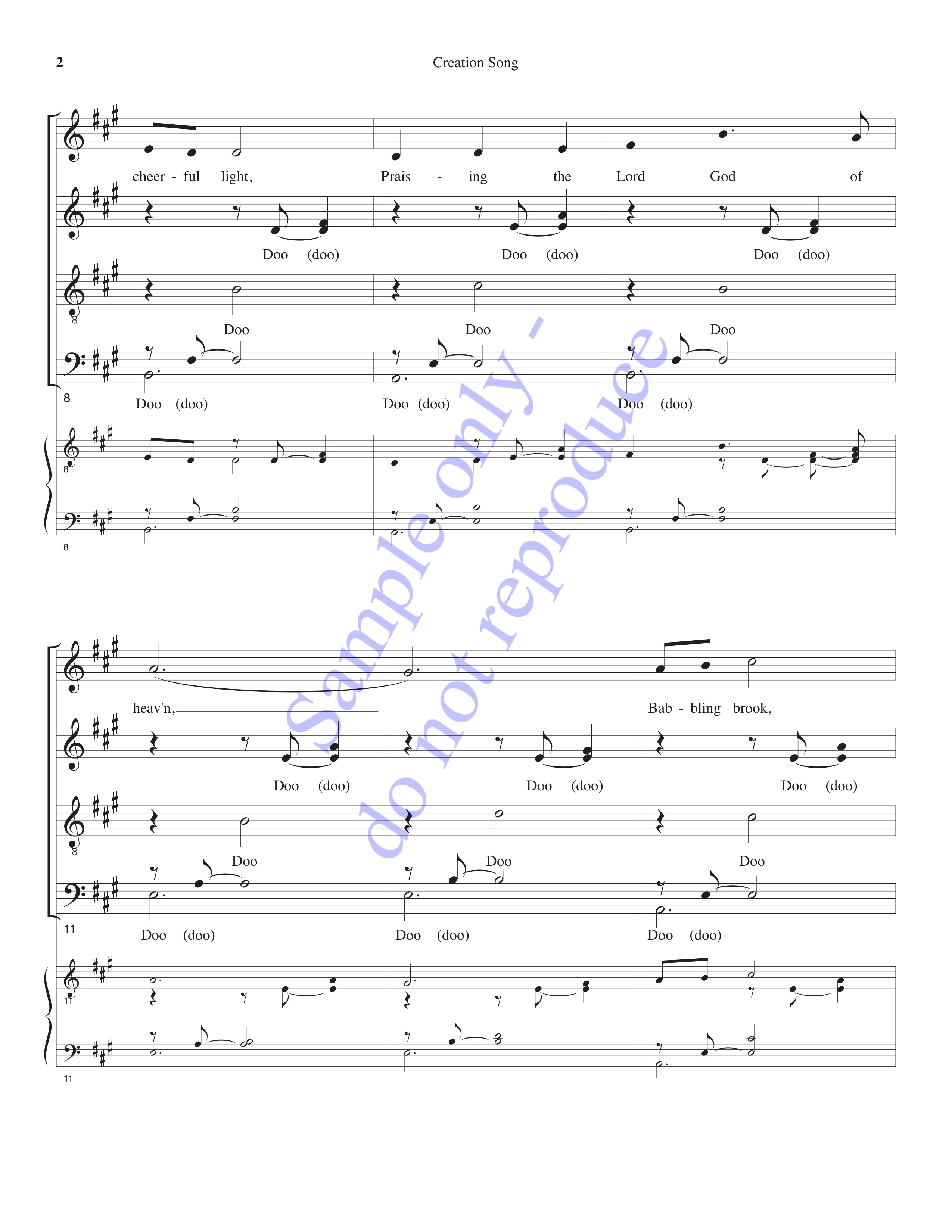 Creation Song, page 2