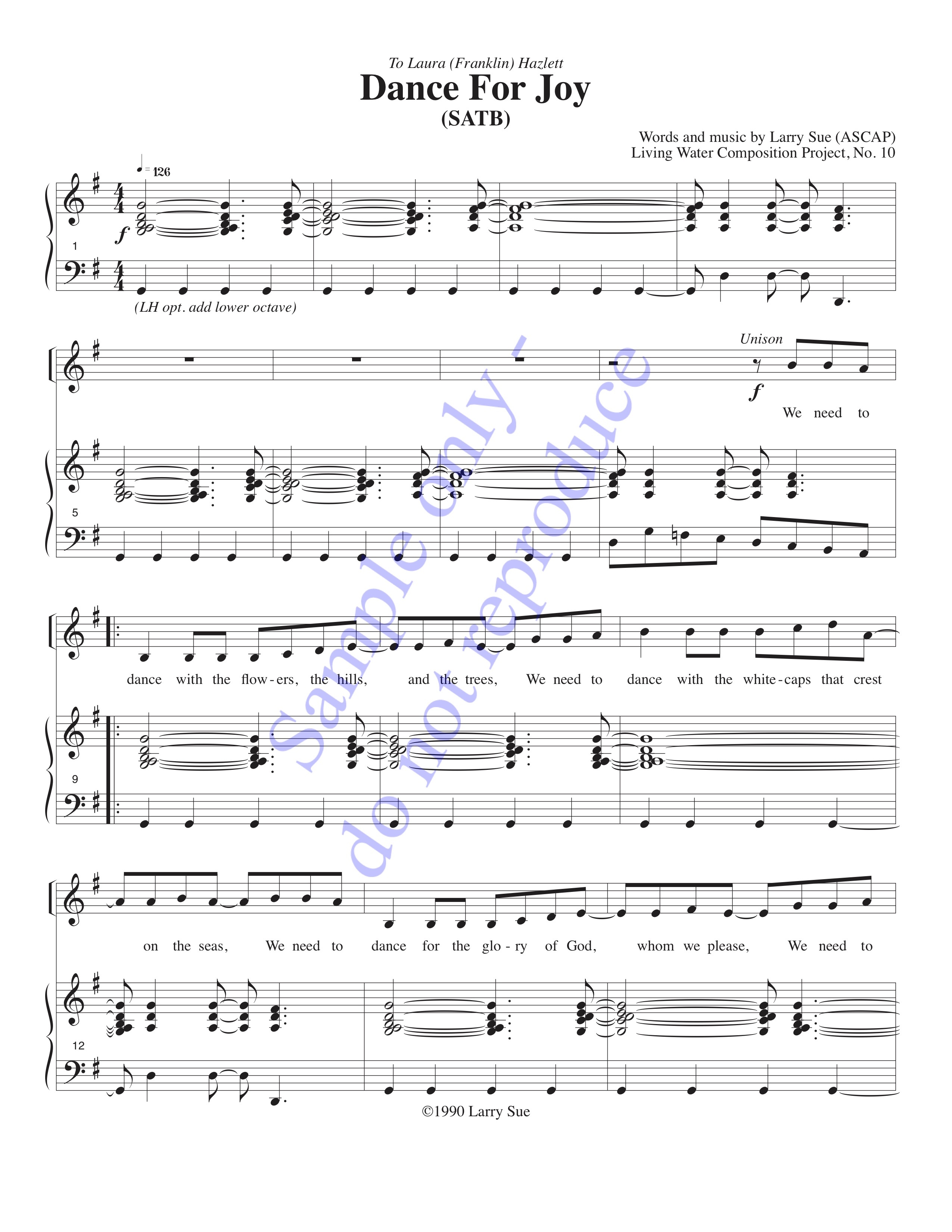 Dance for Joy, page 1