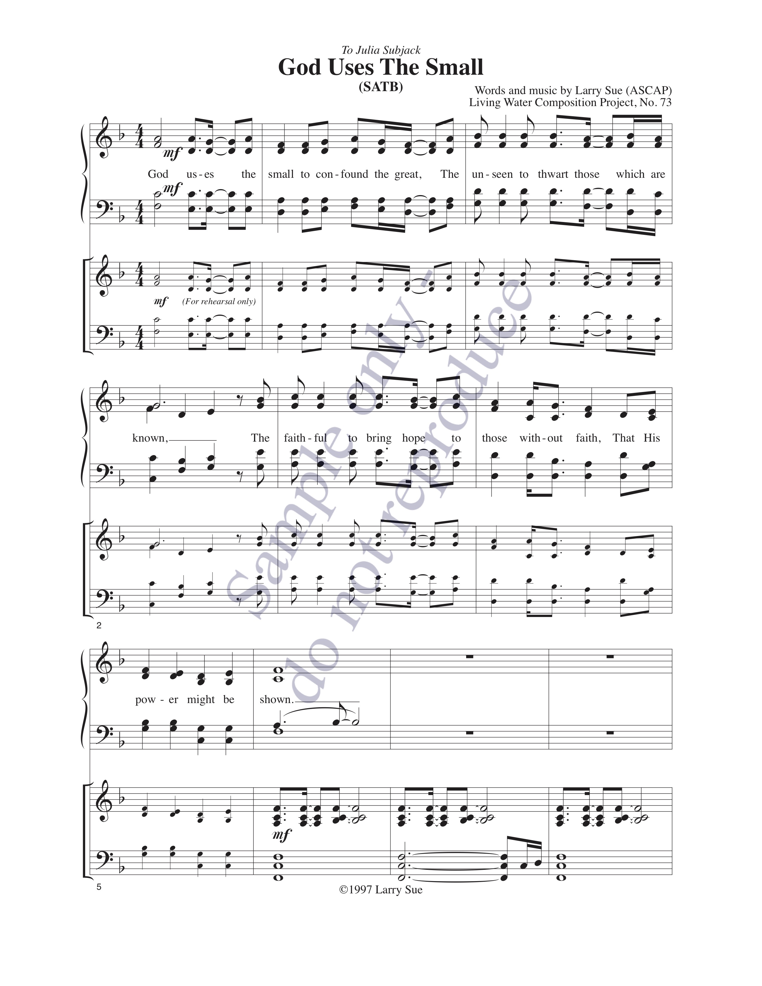God Uses the Small, page 1