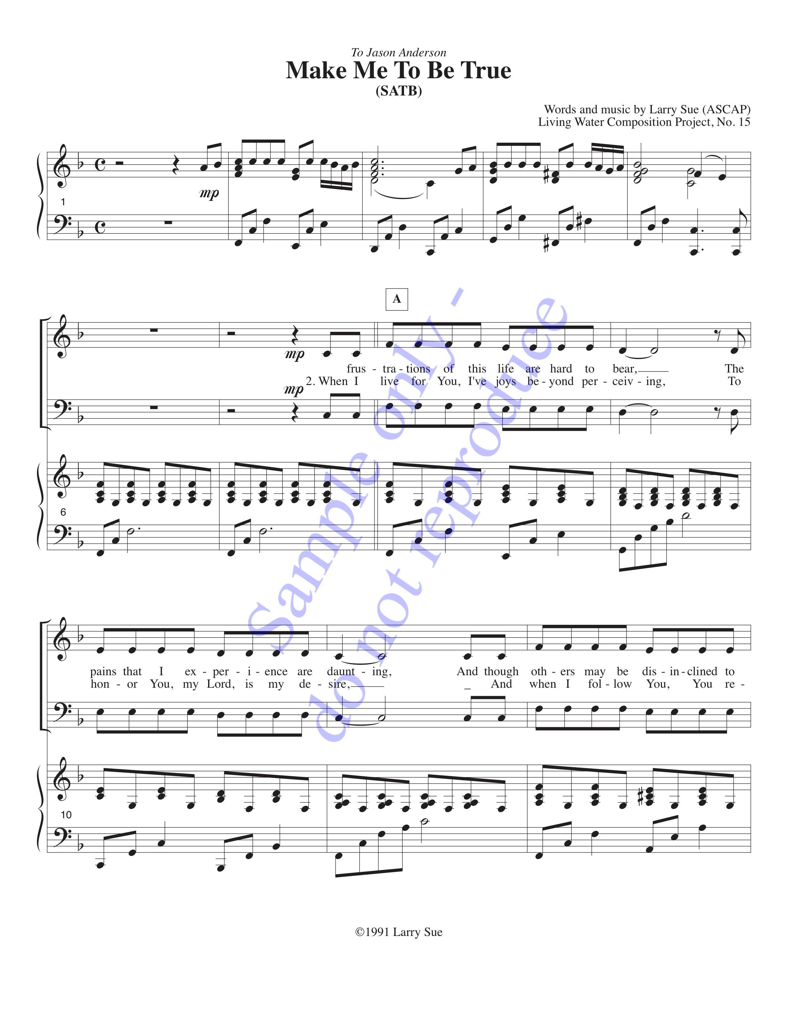 Make Me to Be True, page 1