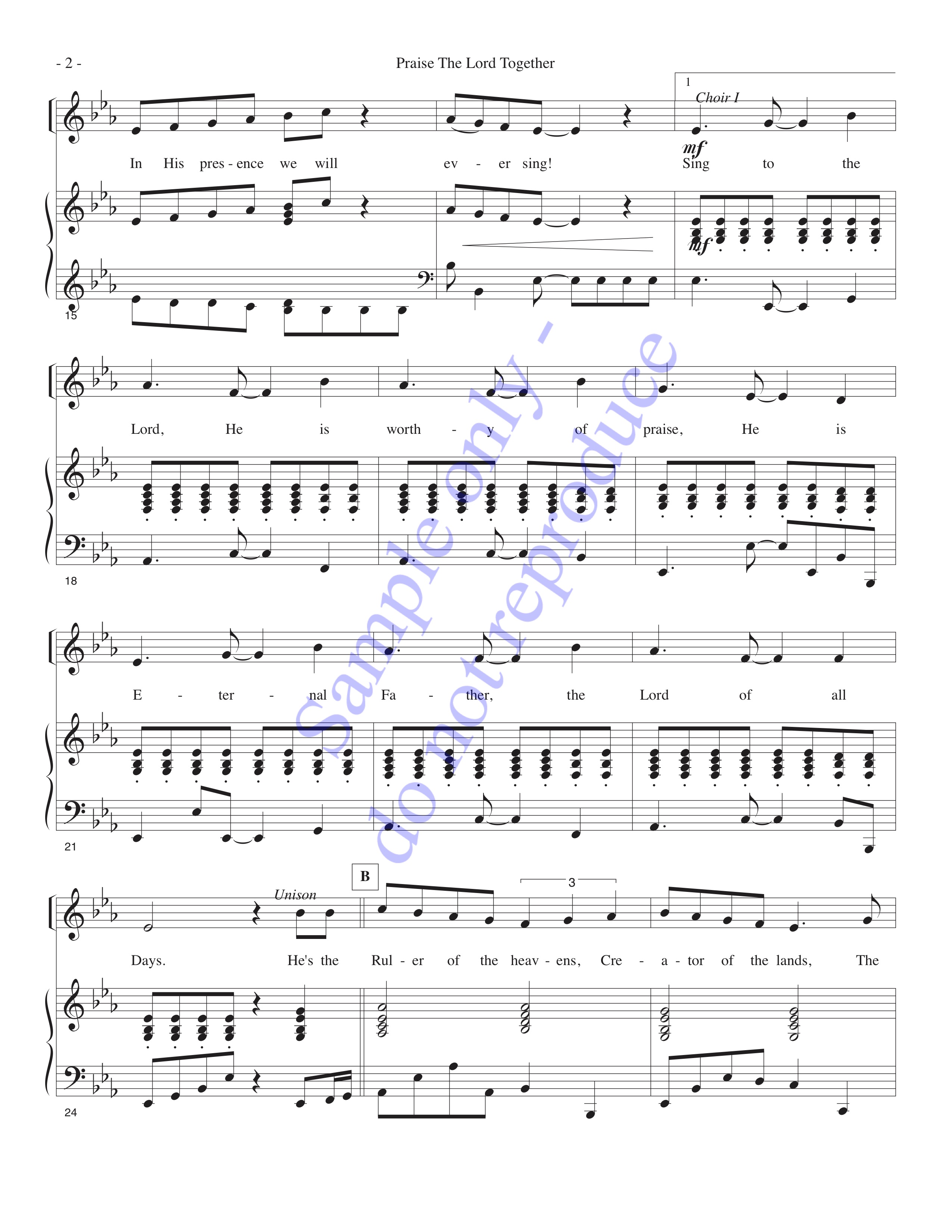 Praise the Lord Together, page 2