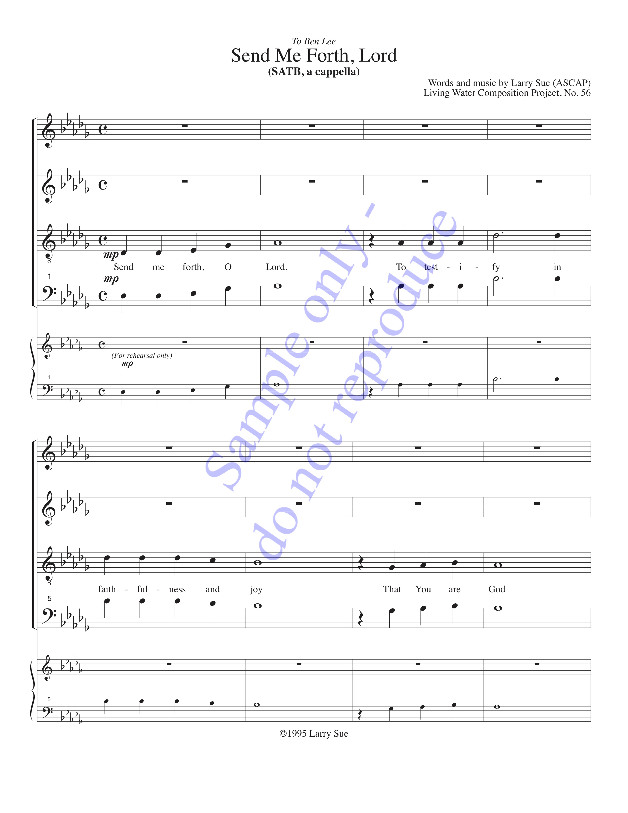 Send Me Forth, Lord, page 1