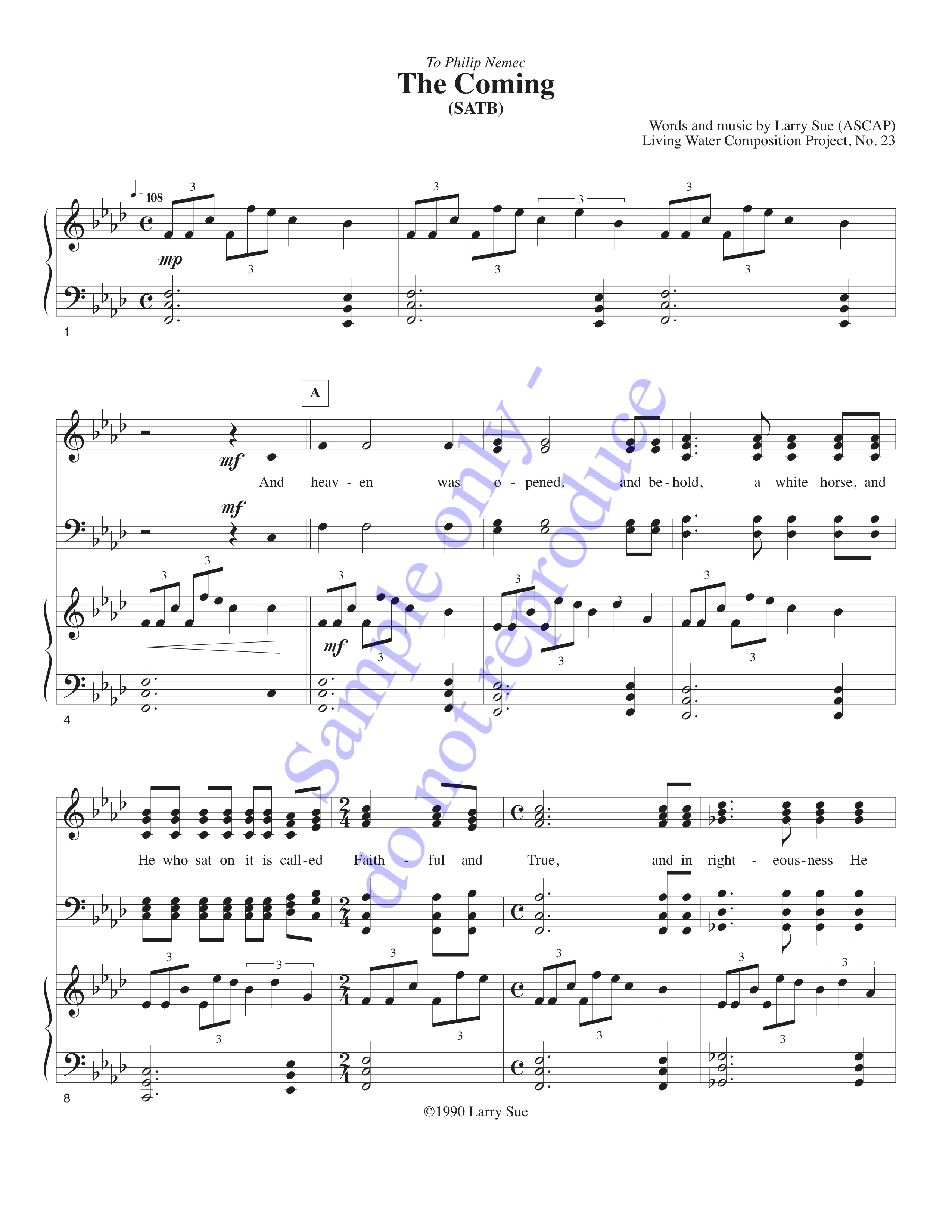 The Coming, page 1