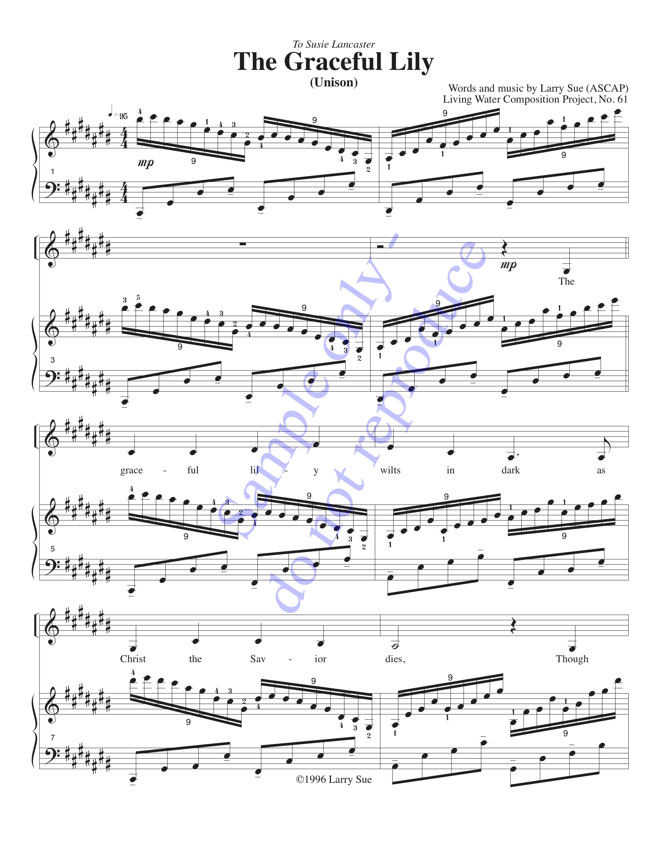 The Graceful Lily, page 1