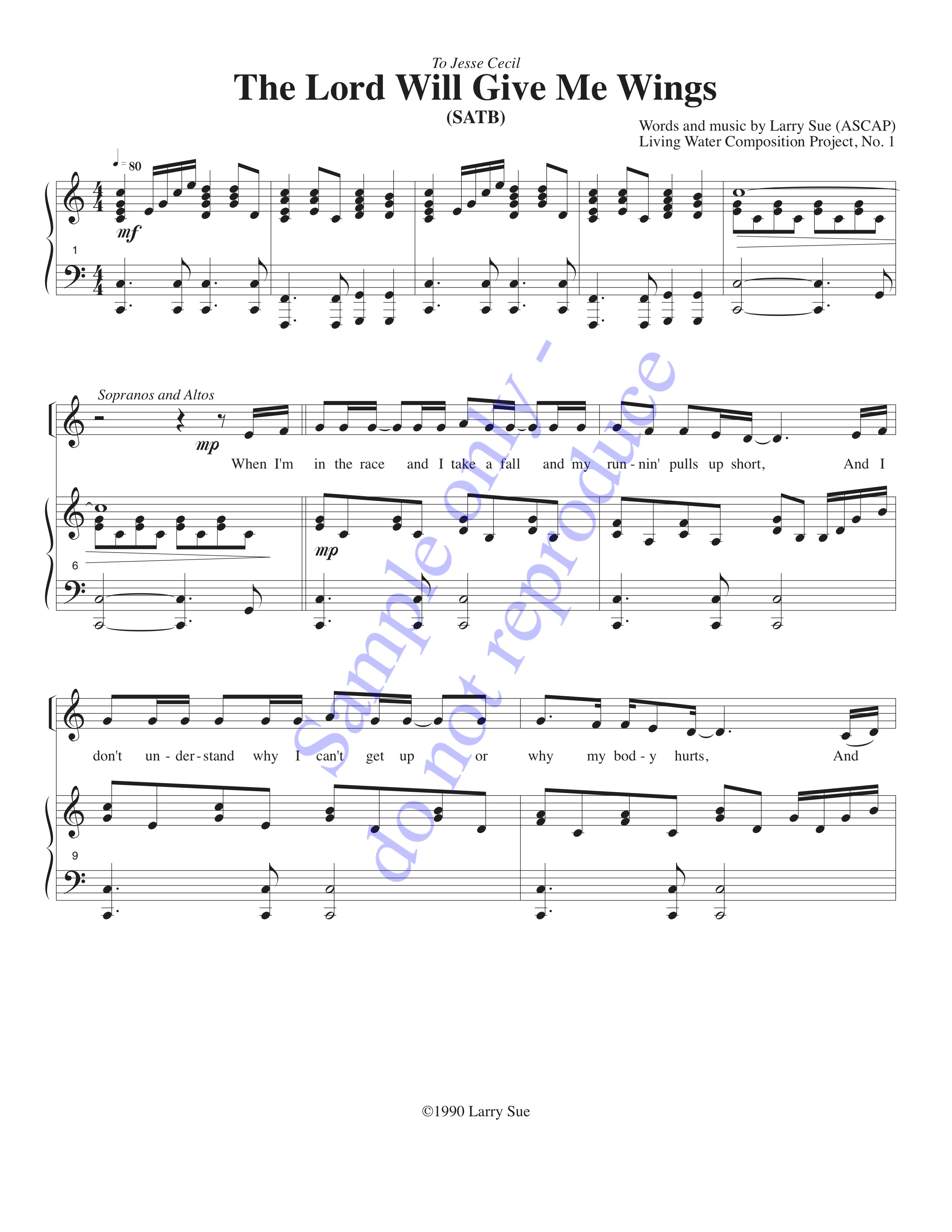 The Lord Will Give Me Wings, page 1