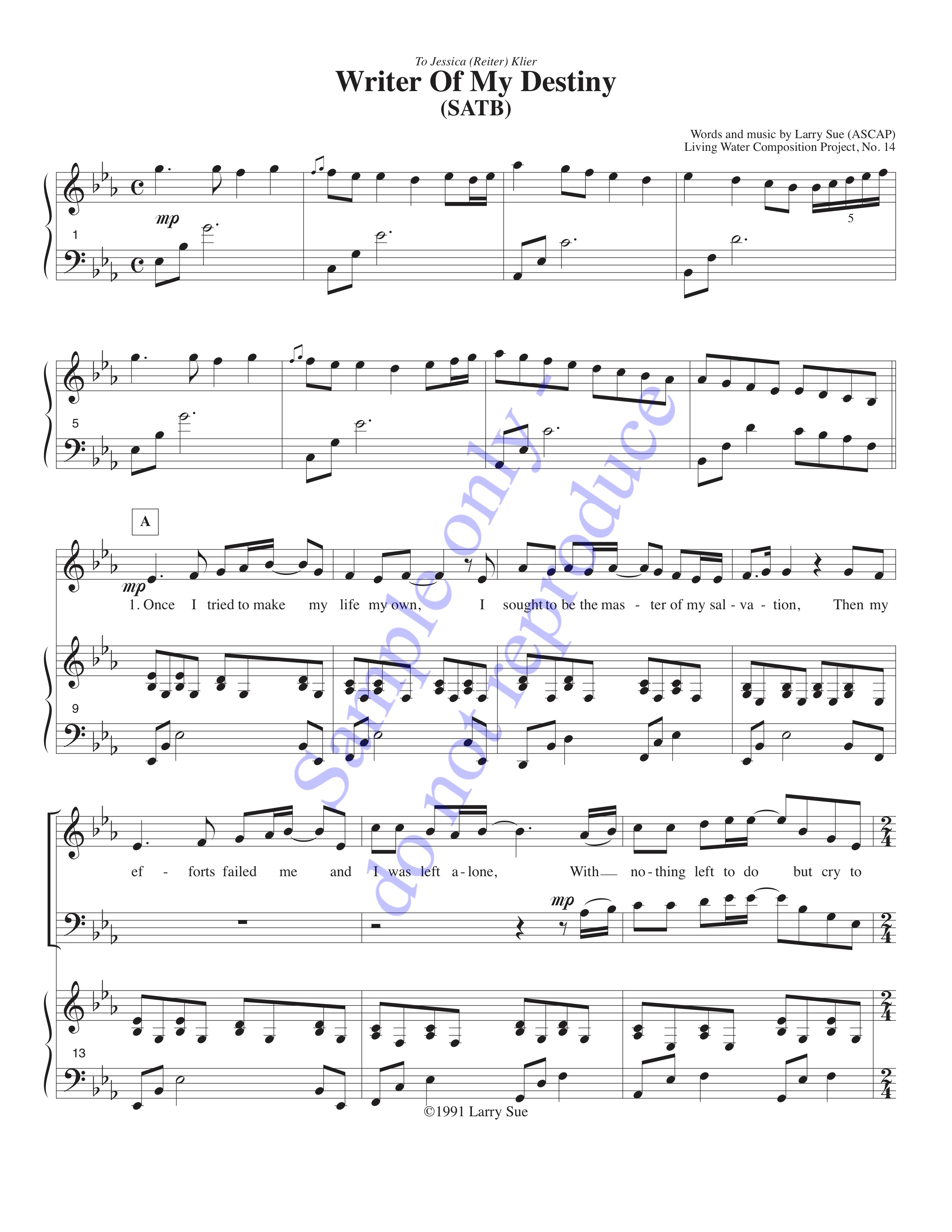 Writer of My Destiny, page 1