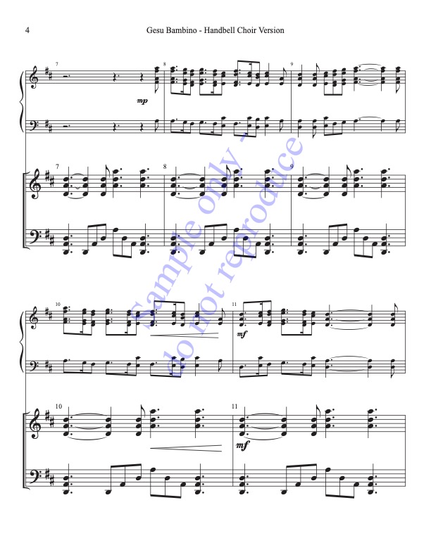 Gesu Bambino (Handbells, three or five octaves, Level 3) - page 2