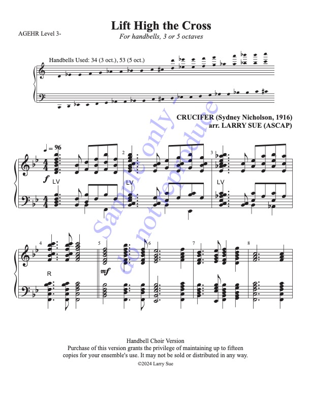 Lift High the Cross, 3/5 octaves, page 1