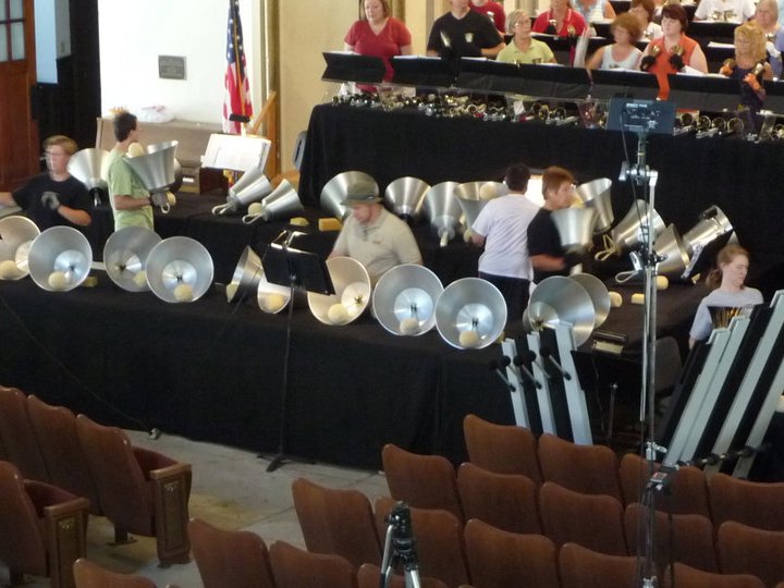 Playing handbells hotsell
