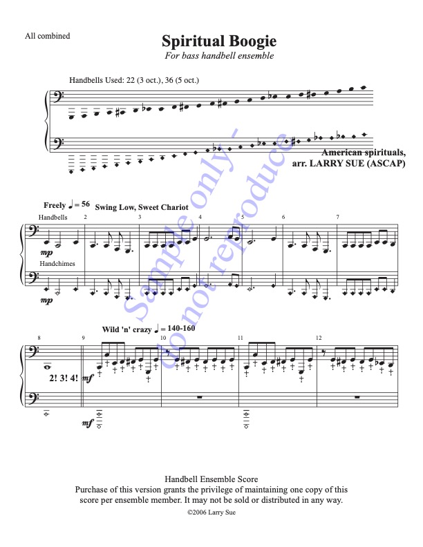 LDZ Arrangements - Spiritiual Boogie, page 1