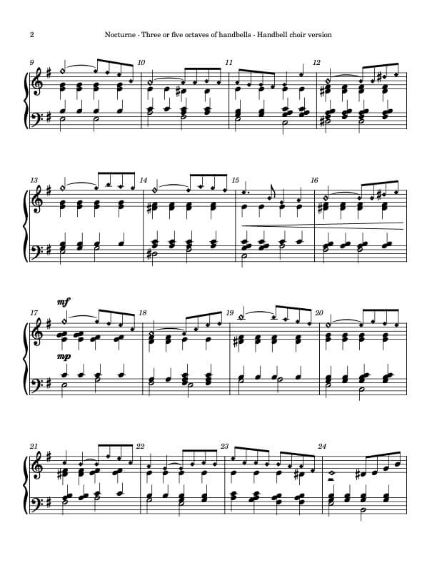 Nocturne (Handbells, 3/5 octaves), page 2