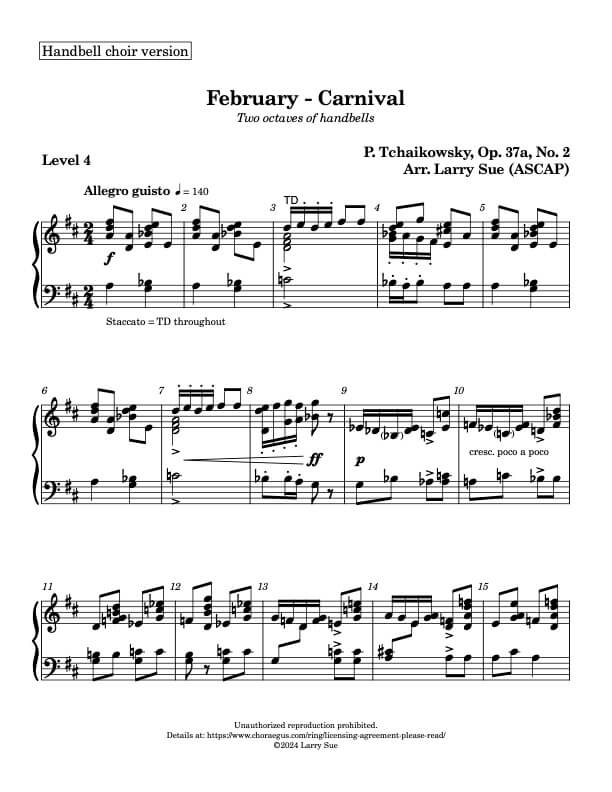 Tchaikovsky - The Seasons - February, page 1