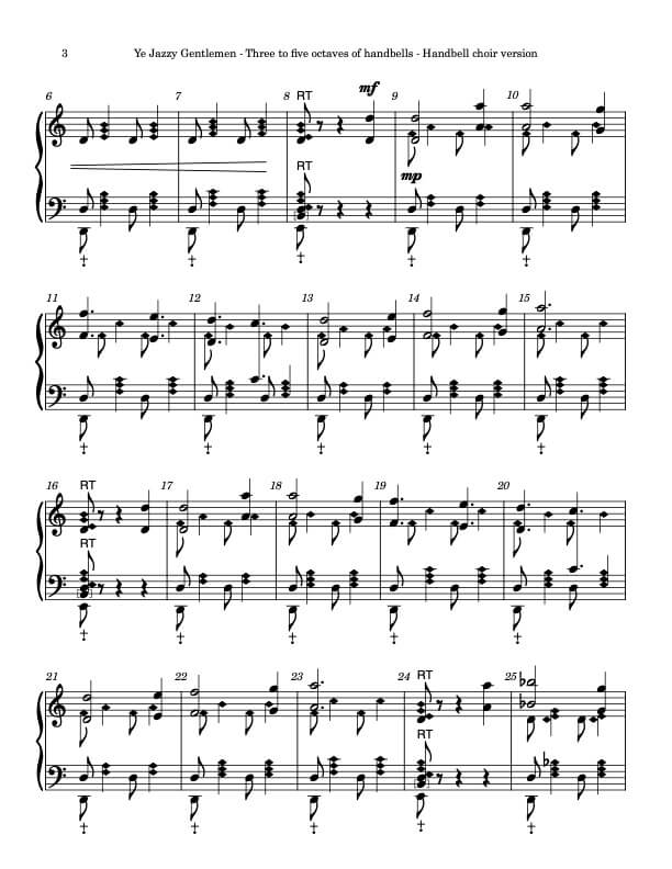 Ye Jazzy Gentlemen (Handbells, 5 octaves, Level 4-), page 2