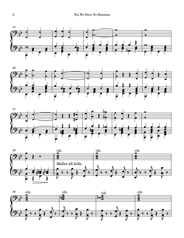 Yes, We Have No Bananas, LDZ, sample page 2