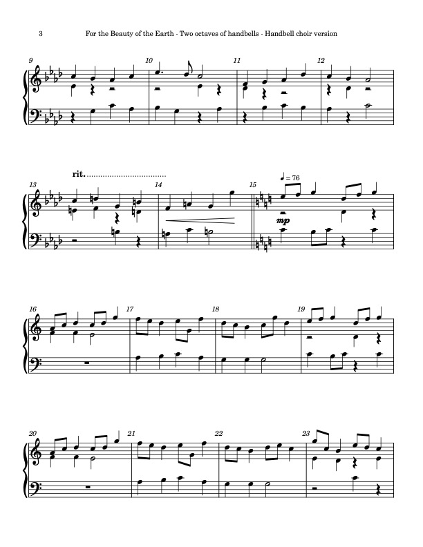 For the Beauty of the Earth (DIX, 2 octaves), page 2