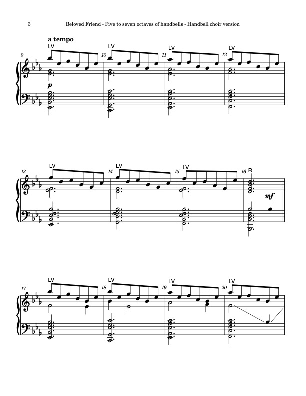 Beloved Friend (Handbells, 5-7 octaves, Level 3), page 2
