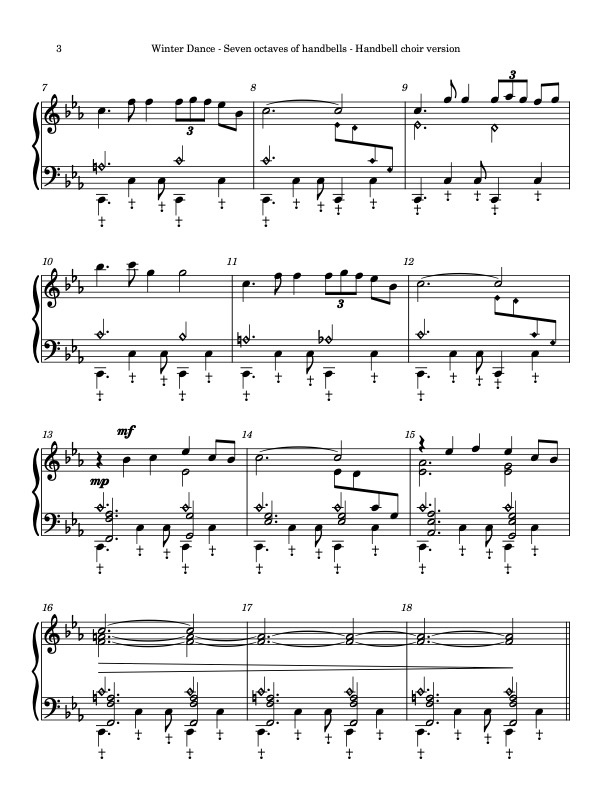 Winter Dance (Handbells, 5-7 octaves, Level 4), page 2